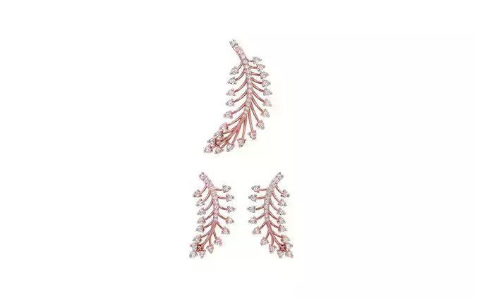 Pendant Earring Sets 3dm STL OBJ FBX Renders Details