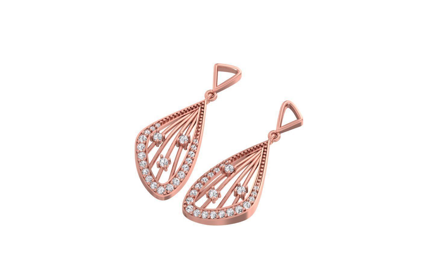 Pendant Earring Sets 3dm STL OBJ FBX Renders Details 3D print model_3