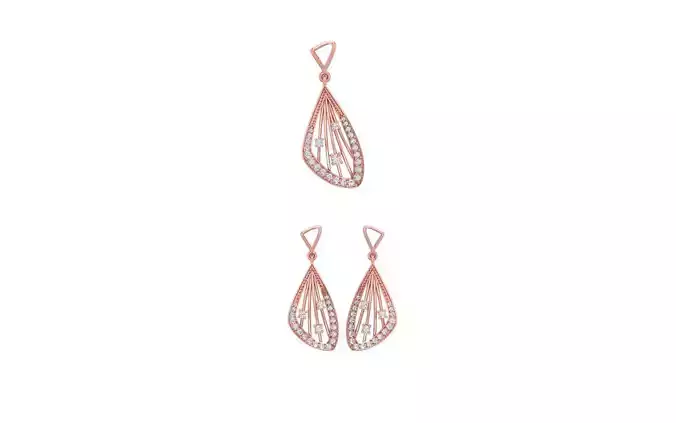 Pendant Earring Sets 3dm STL OBJ FBX Renders Details