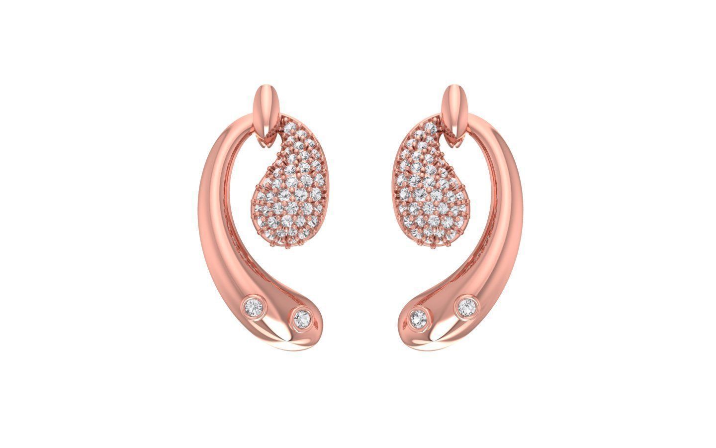 Pendant Earring Sets 3dm STL OBJ FBX Renders Details 3D print model_7