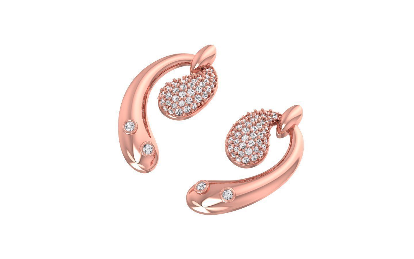 Pendant Earring Sets 3dm STL OBJ FBX Renders Details 3D print model_5