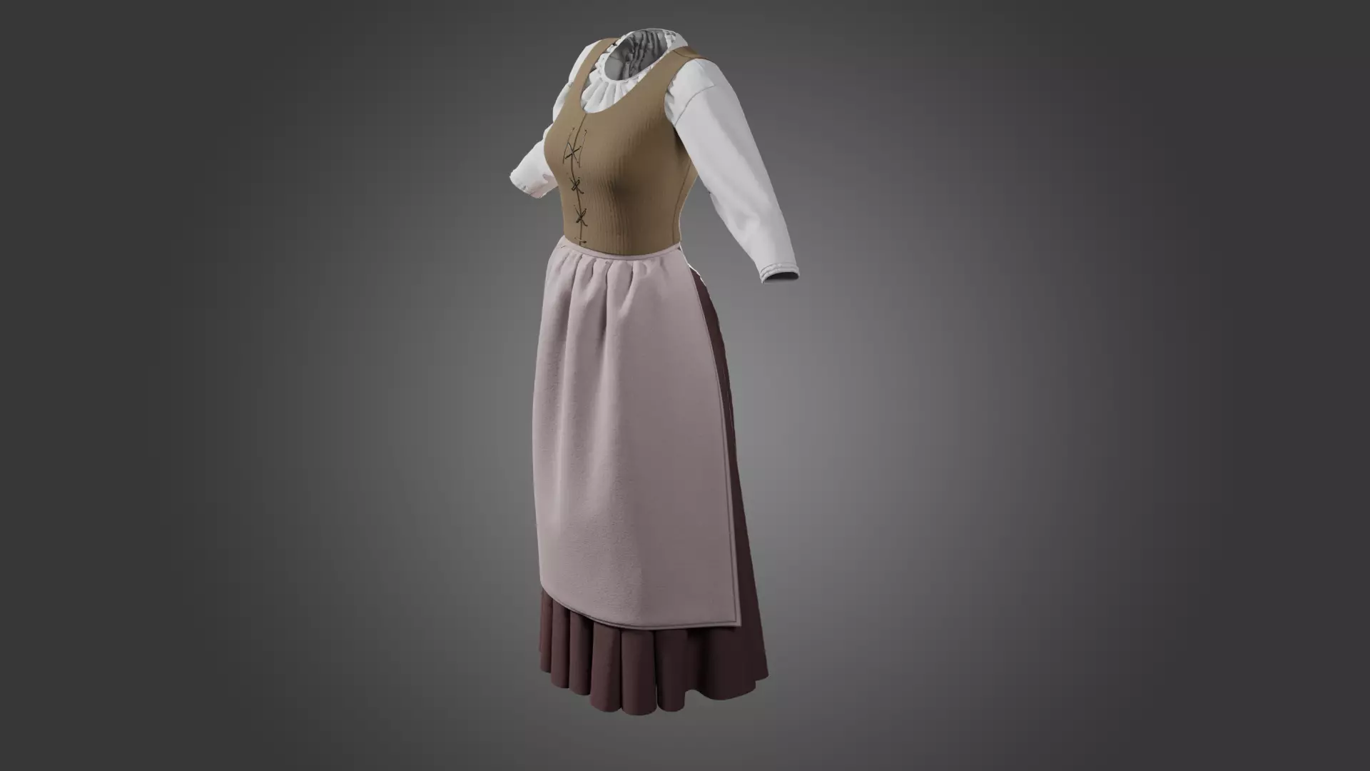 Clothes of the 18th century 3D model_0