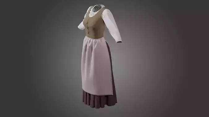 Clothes of the 18th century 3D model