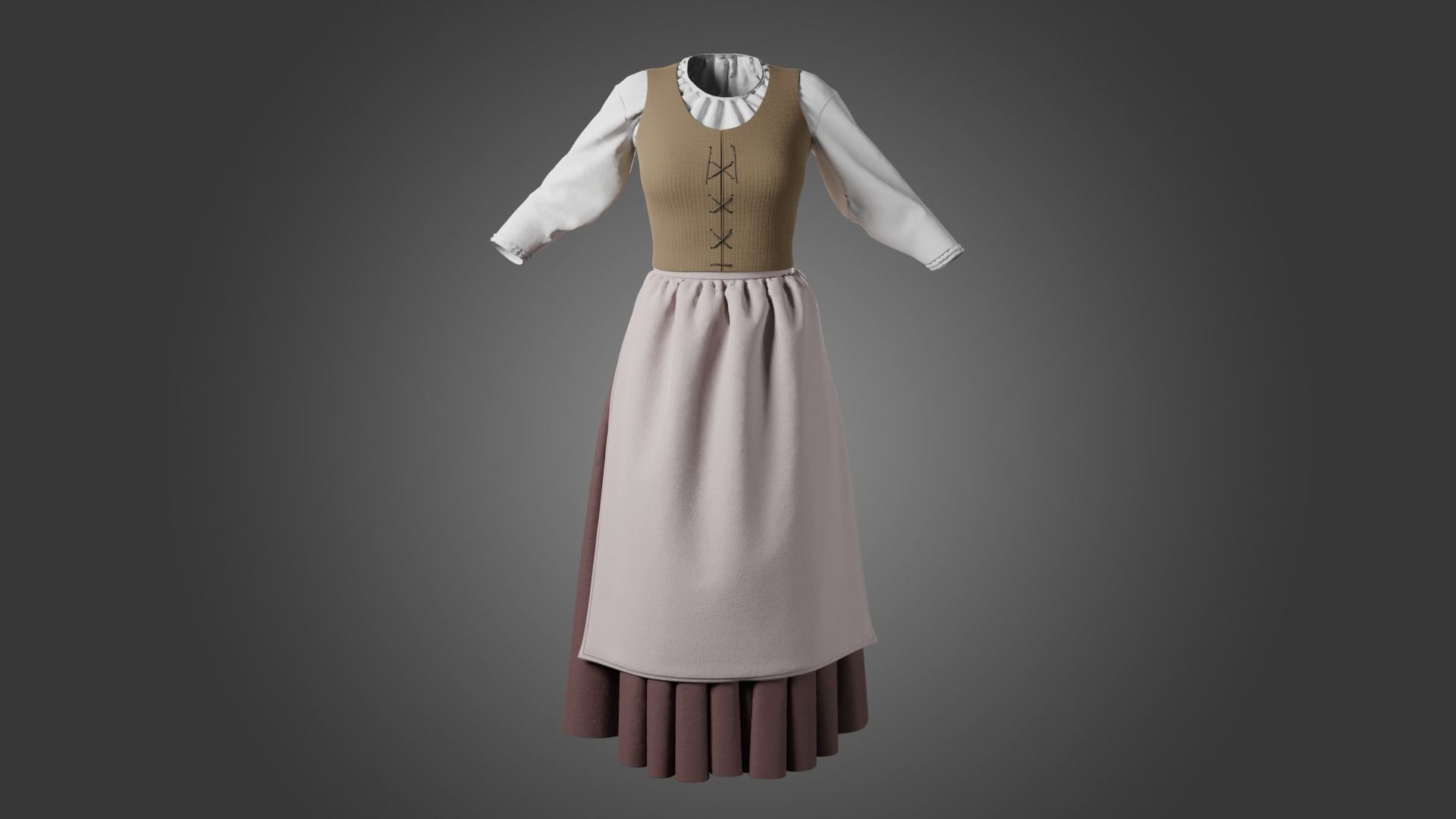 Clothes of the 18th century 3D model_1