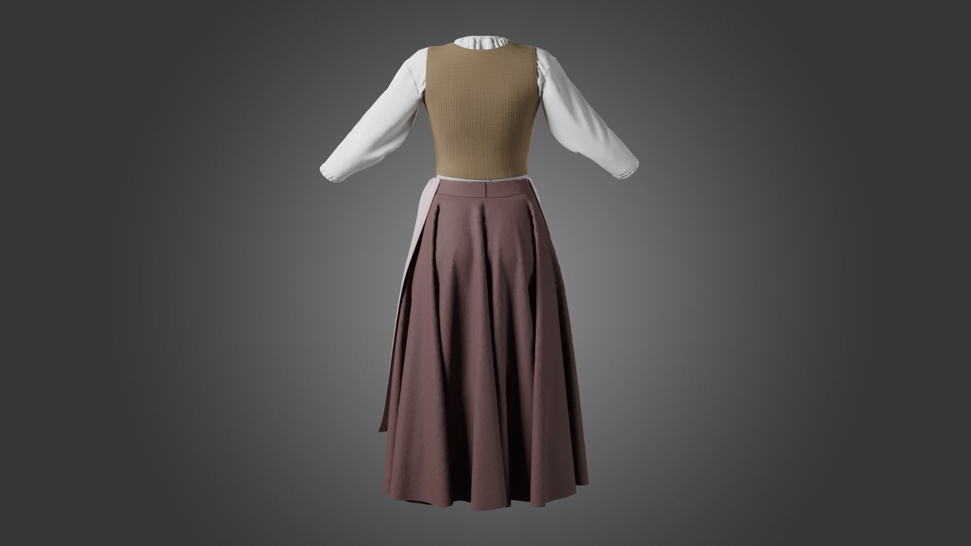 Clothes of the 18th century 3D model_2
