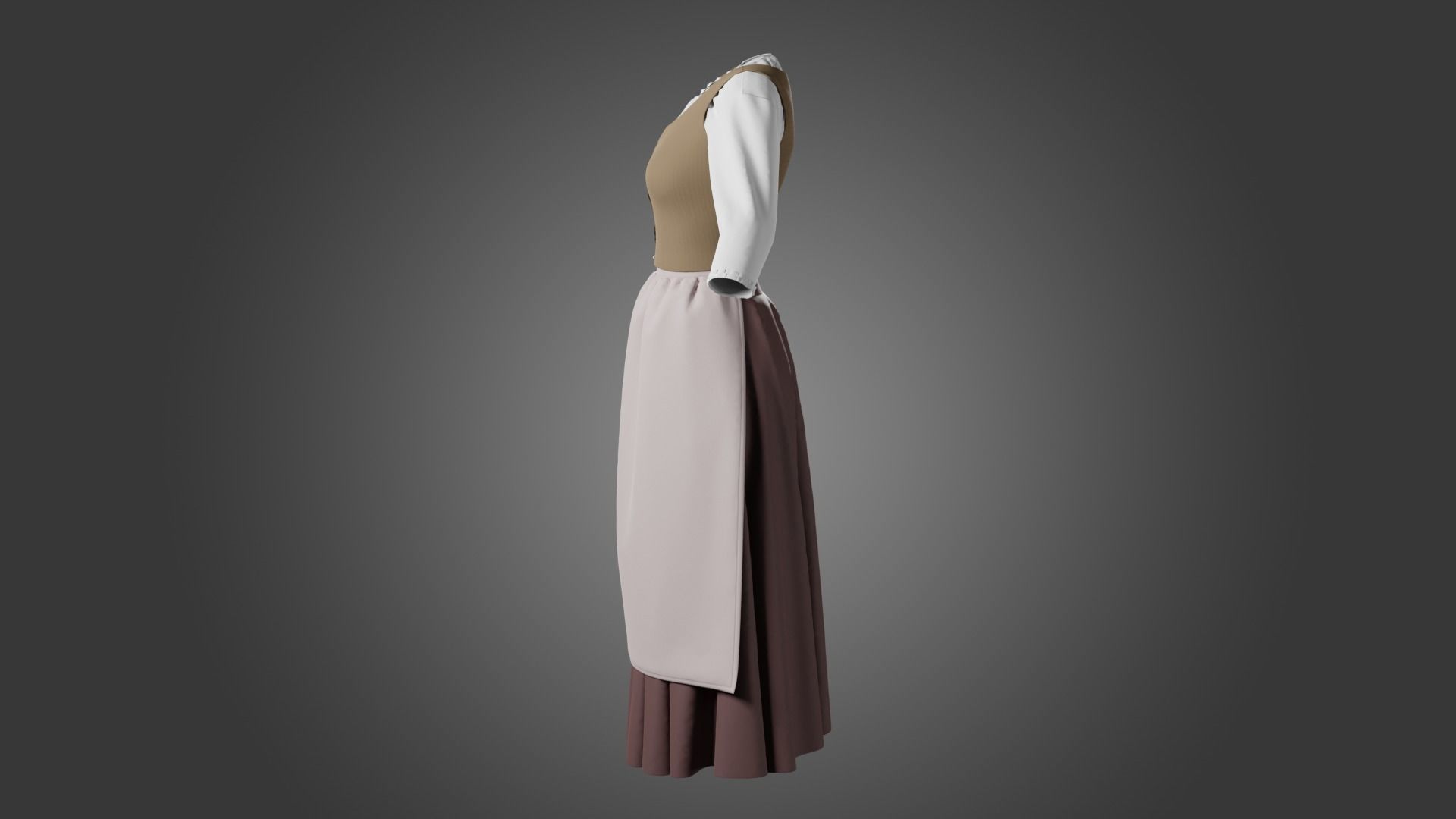 Clothes of the 18th century 3D model_3