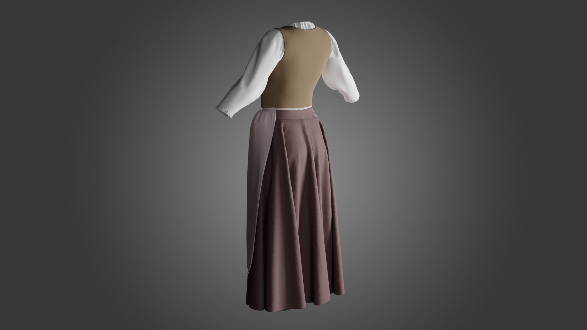 Clothes of the 18th century 3D model_4