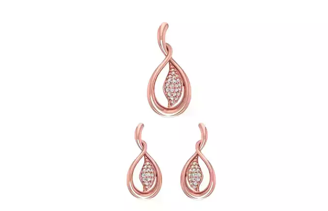 Pendant Earring Sets 3dm STL OBJ FBX Renders Details