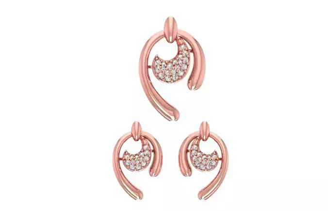 Pendant Earring Sets 3dm STL OBJ FBX Renders Details