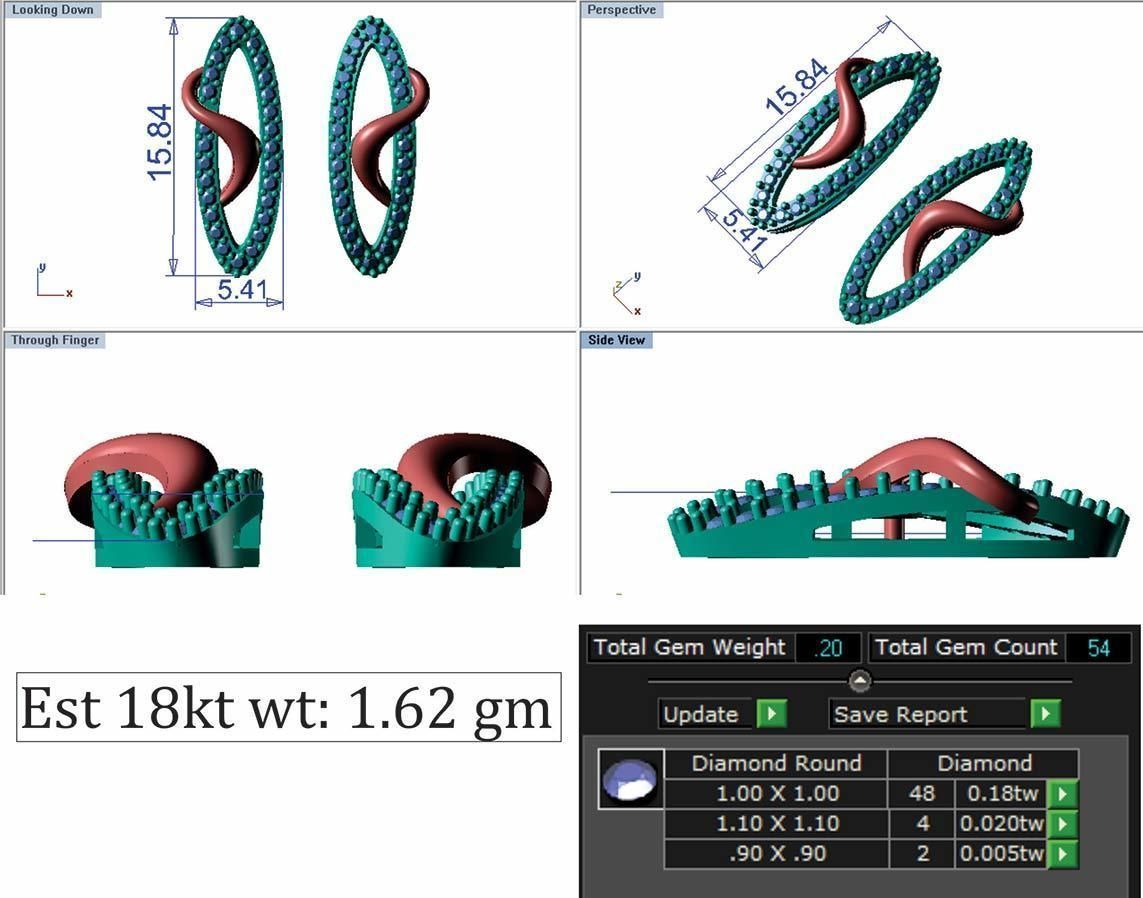 Pendant Earring Sets 3dm STL OBJ FBX Renders Details 3D print model_6