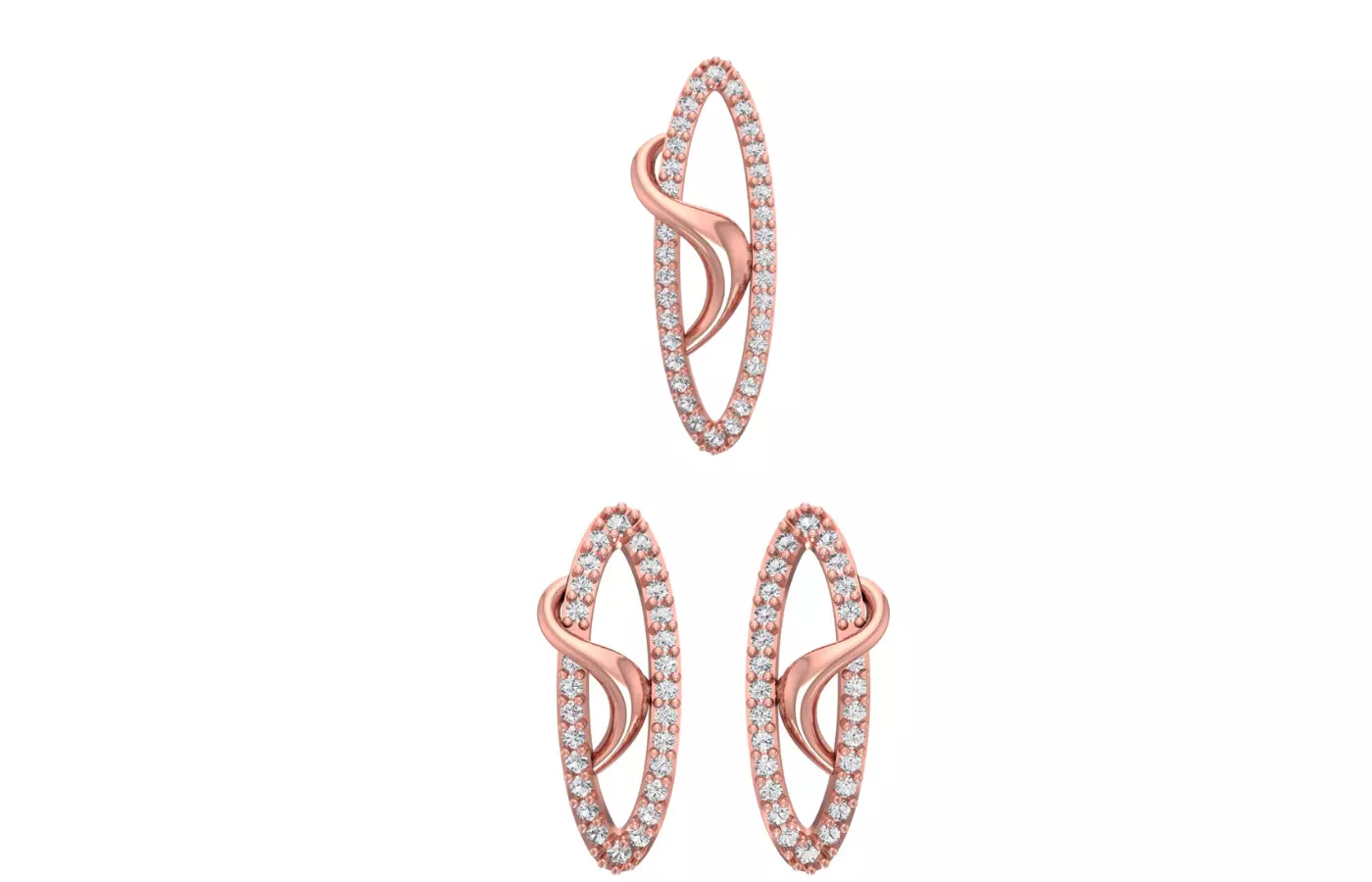 Pendant Earring Sets 3dm STL OBJ FBX Renders Details 3D print model_0