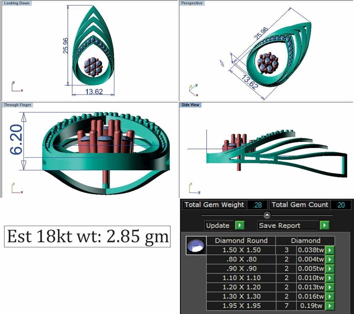 Pendant Earring Sets 3dm STL OBJ FBX Renders Details 3D print model_8