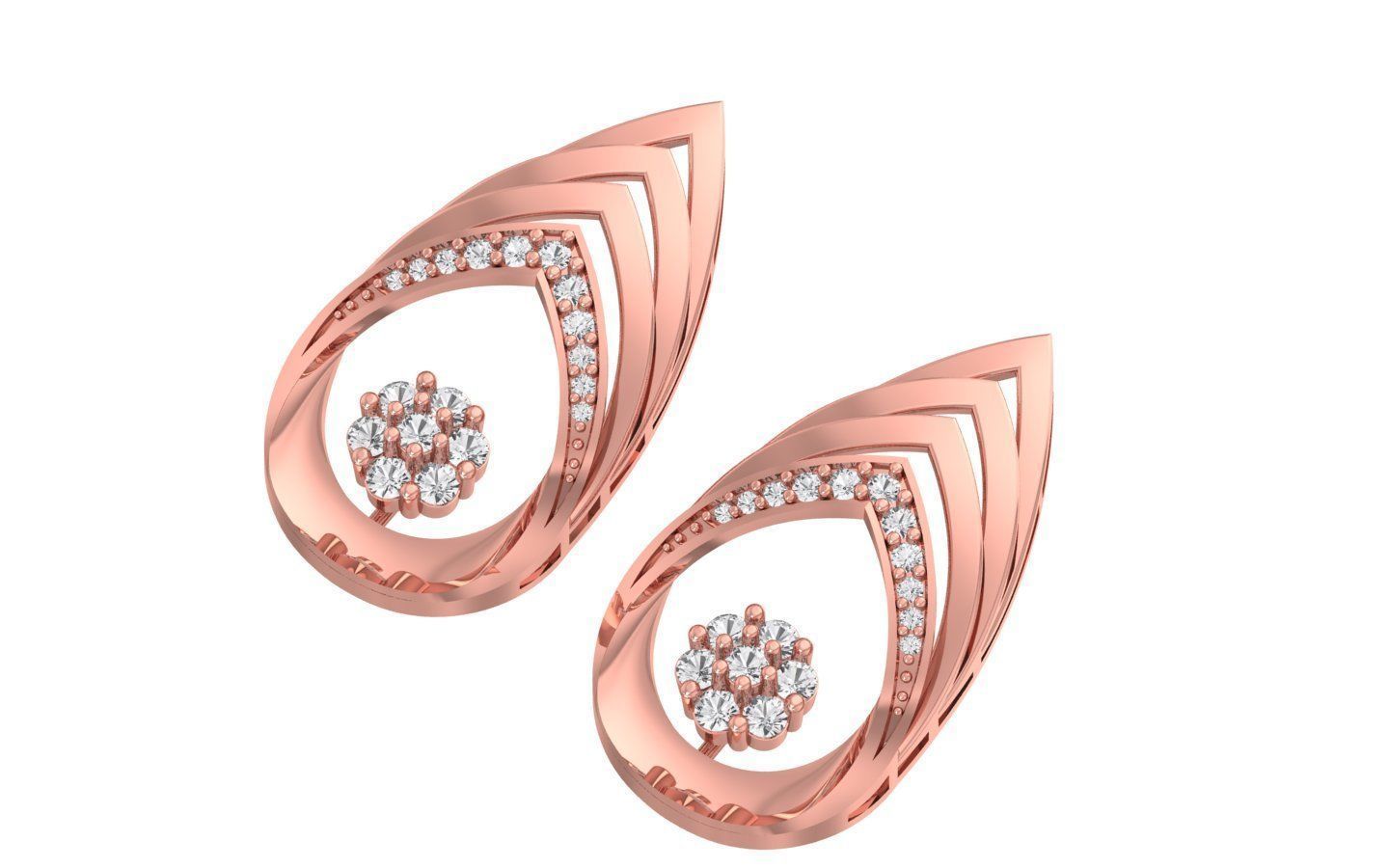 Pendant Earring Sets 3dm STL OBJ FBX Renders Details 3D print model_2