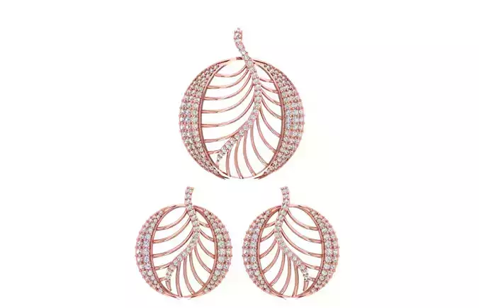 Pendant Earring Sets 3dm STL OBJ FBX Renders Details
