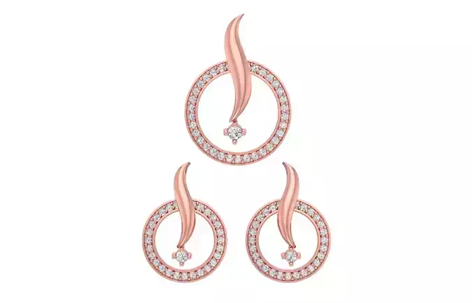 Pendant Earring Sets 3dm STL OBJ FBX Renders Details
