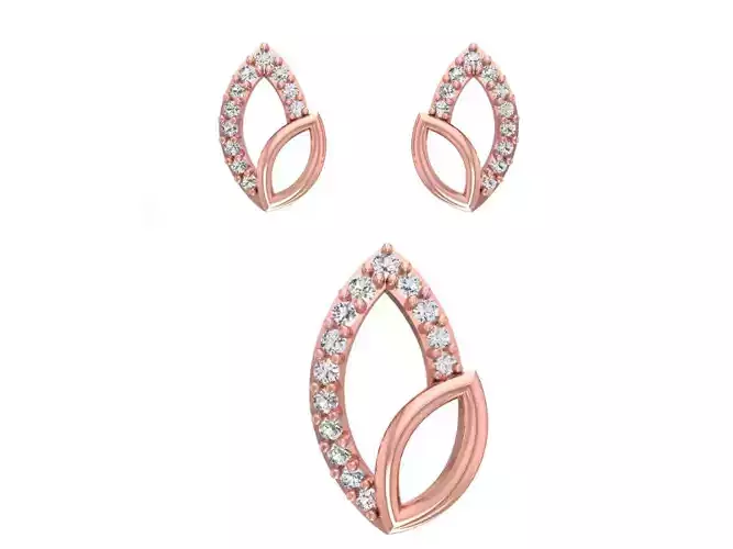 Pendant Earring Sets 3dm STL OBJ FBX Renders Details