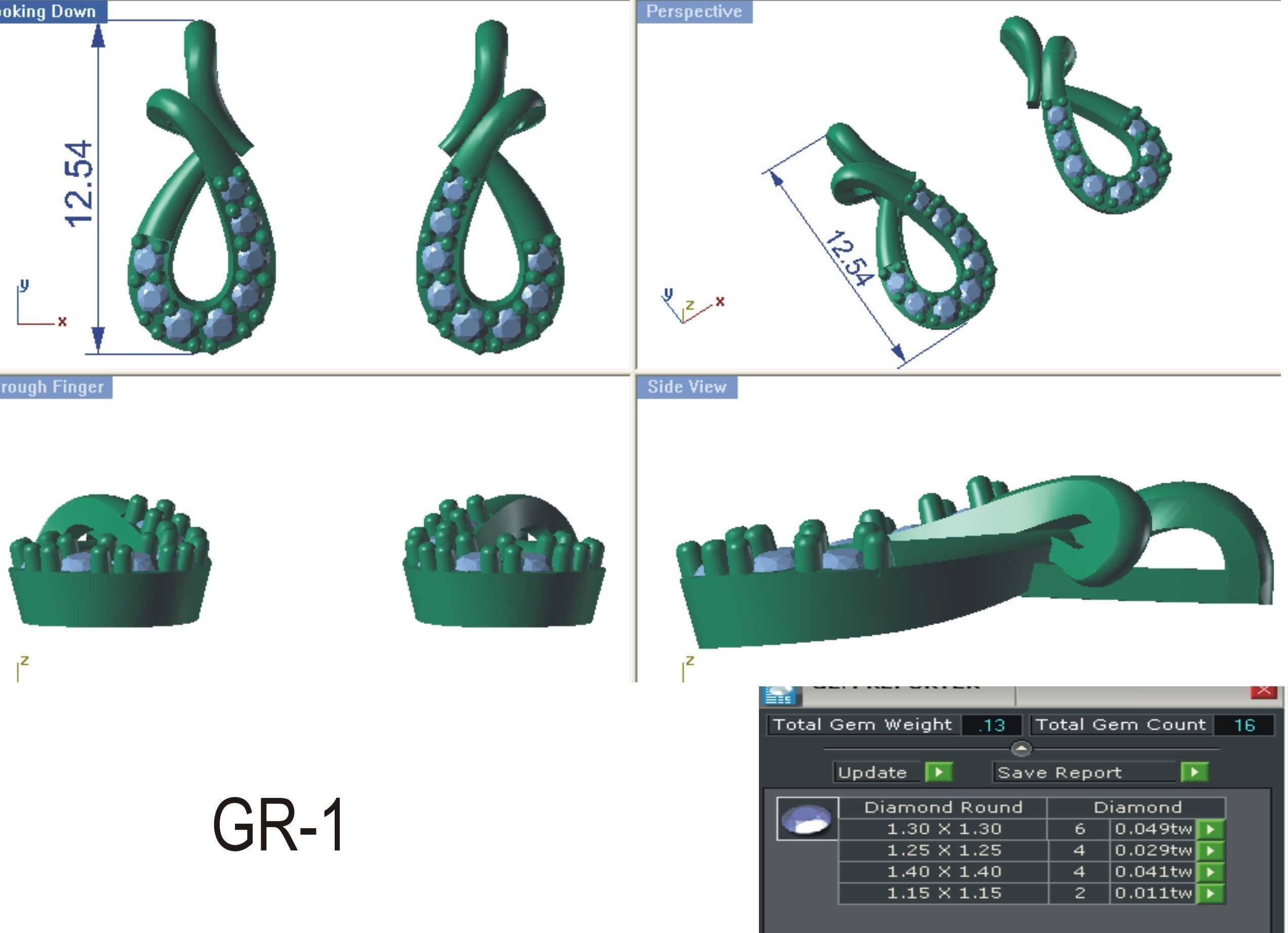 Pendant Earring Sets 3dm STL OBJ FBX Renders Details 3D print model_8