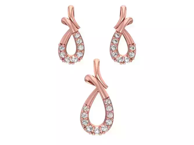 Pendant Earring Sets 3dm STL OBJ FBX Renders Details