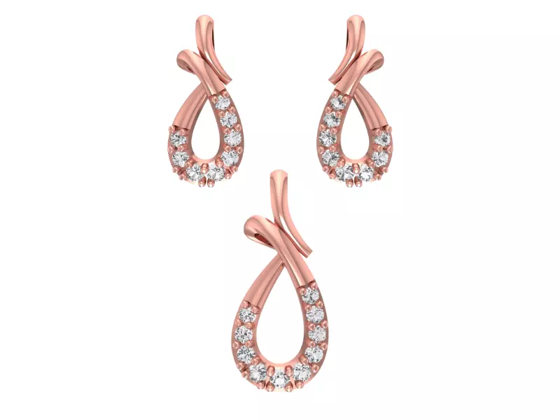 Pendant Earring Sets 3dm STL OBJ FBX Renders Details 3D print model_0