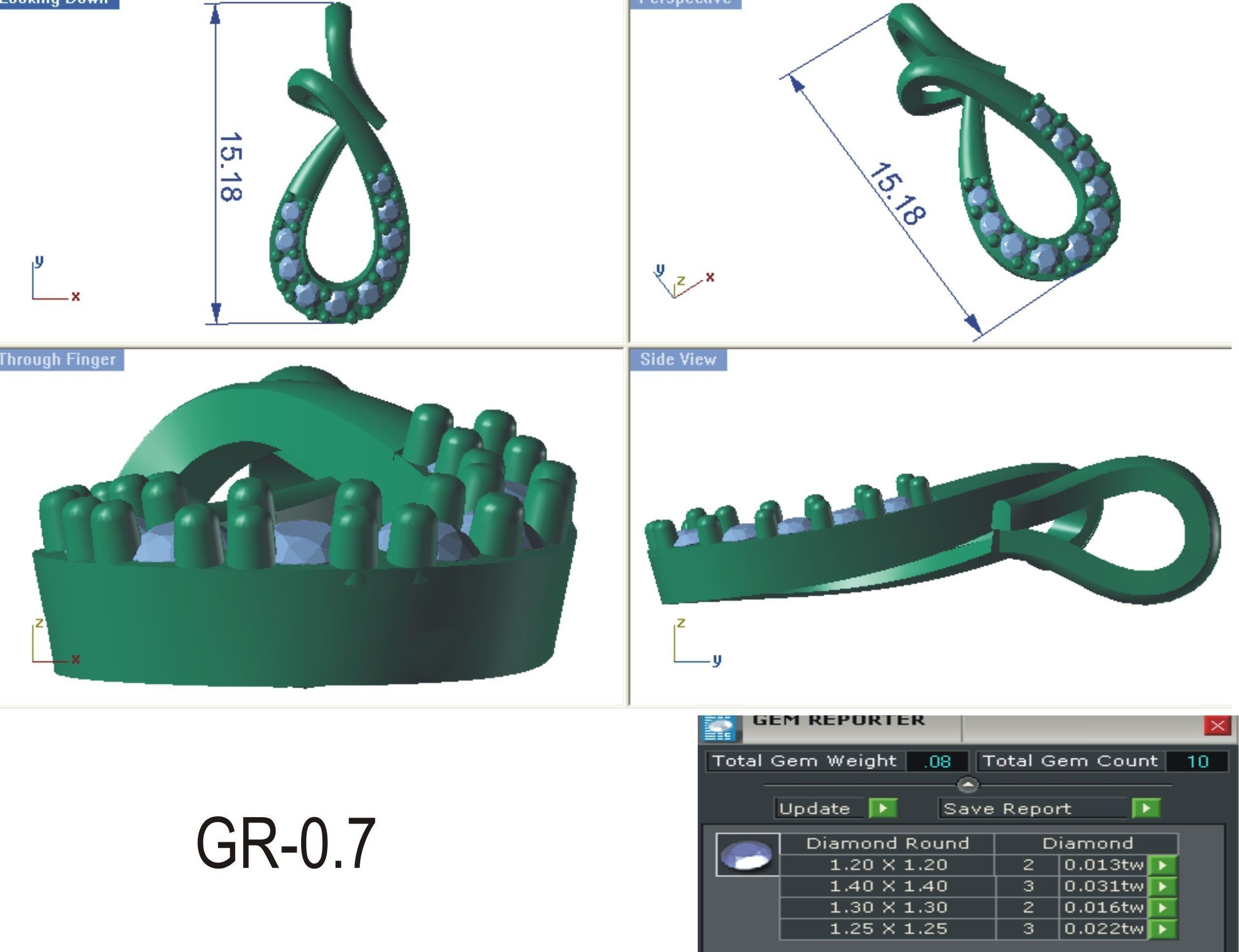Pendant Earring Sets 3dm STL OBJ FBX Renders Details 3D print model_7