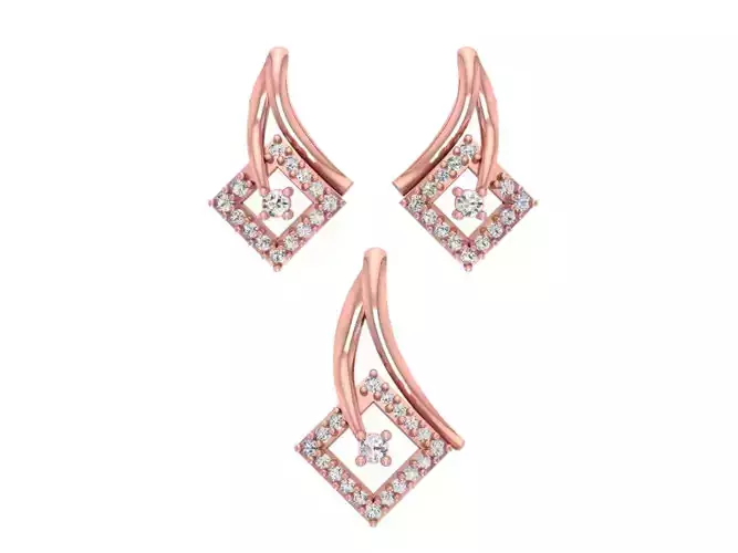 Pendant Earring Sets 3dm STL OBJ FBX Renders Details