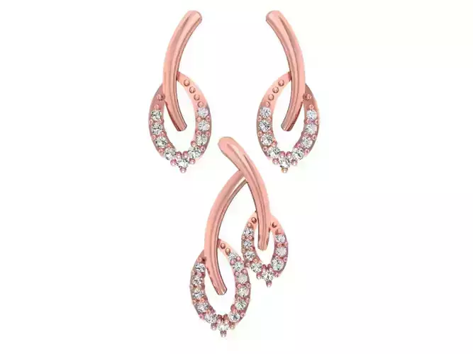 Pendant Earring Sets 3dm STL OBJ FBX Renders Details