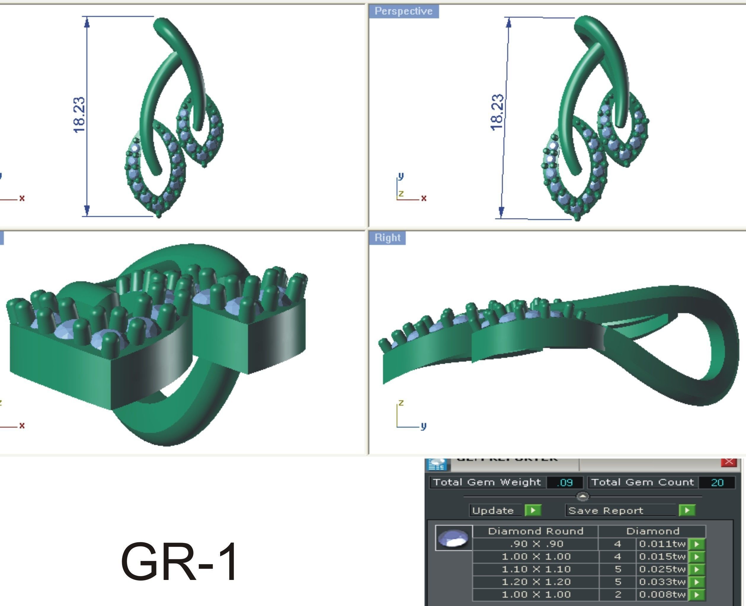 Pendant Earring Sets 3dm STL OBJ FBX Renders Details 3D print model_5