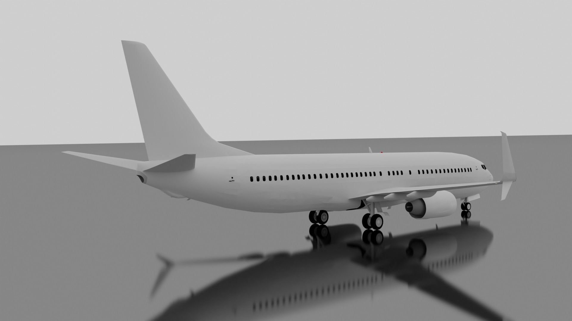 Boeing 737-800 w Split Scimitars  3D model_4