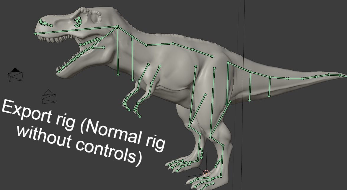 Tyrannosaurus Rex Animated and Rigged Low-poly 3D model_25
