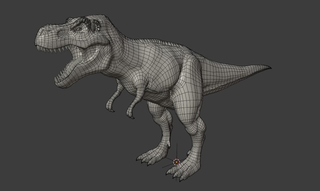Tyrannosaurus Rex Animated and Rigged Low-poly 3D model_11