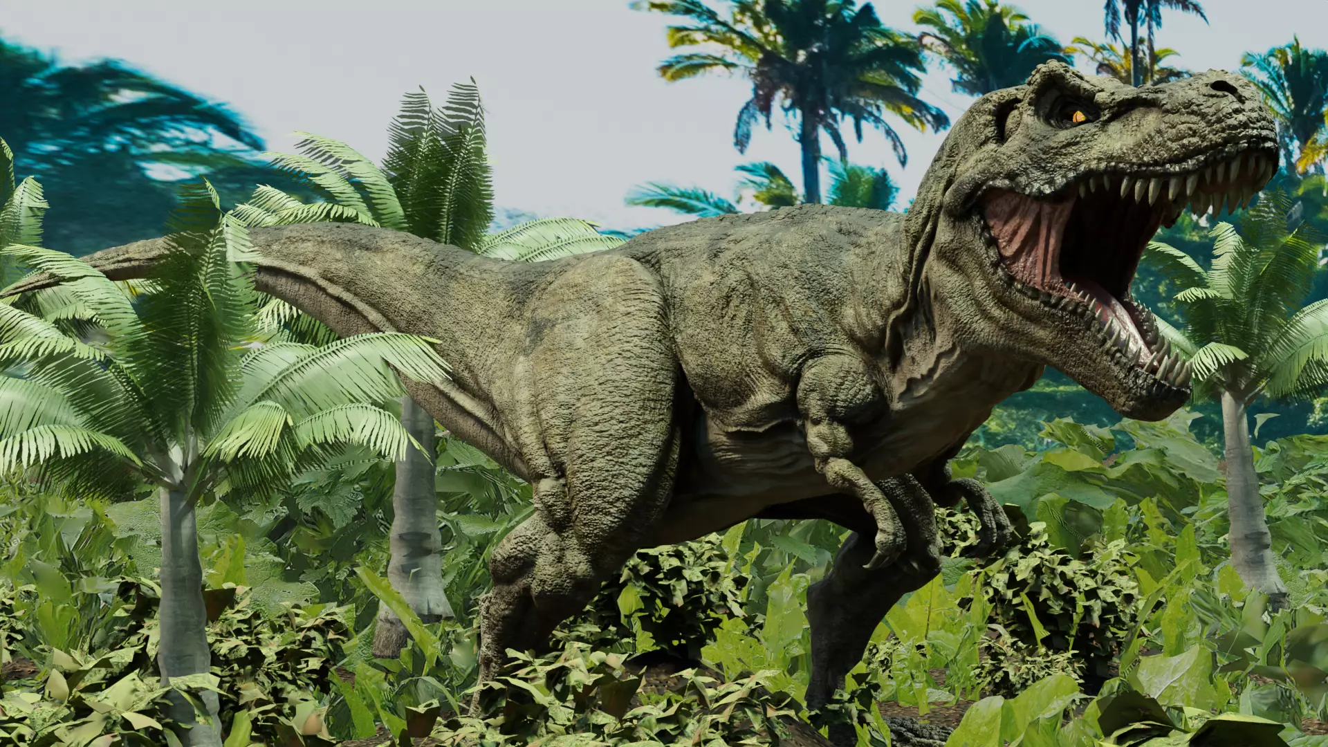 Tyrannosaurus Rex Animated and Rigged Low-poly 3D model_0