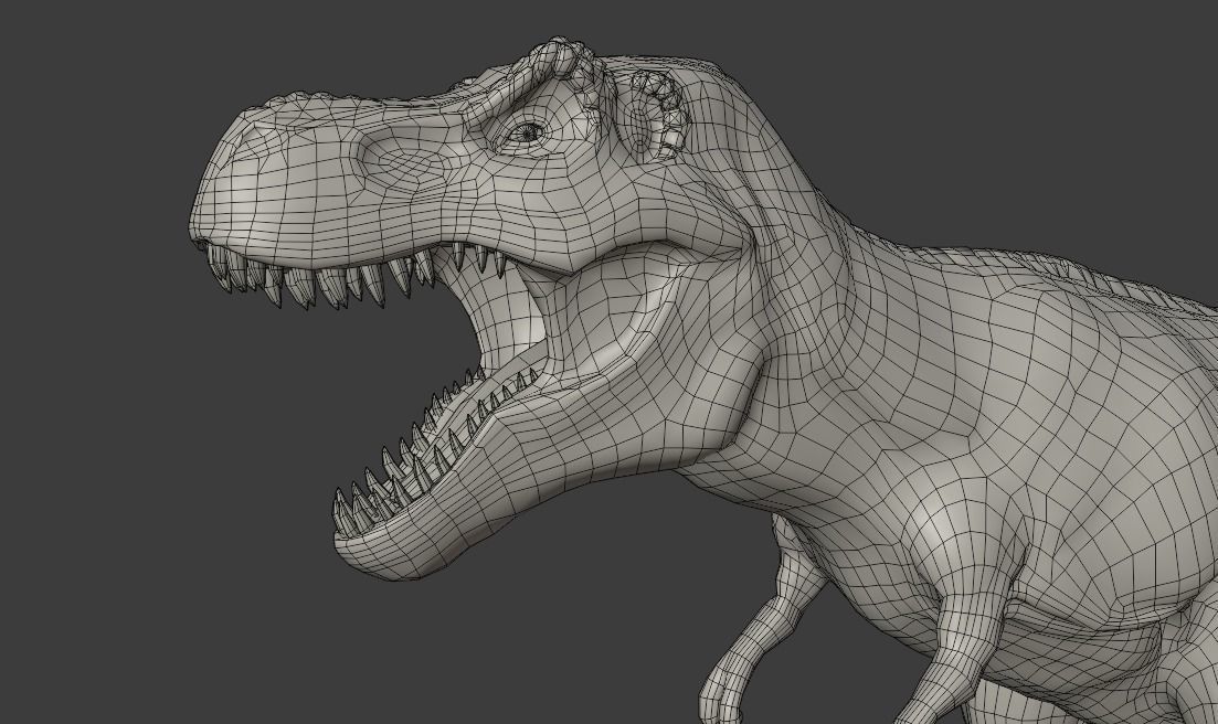Tyrannosaurus Rex Animated and Rigged Low-poly 3D model_13