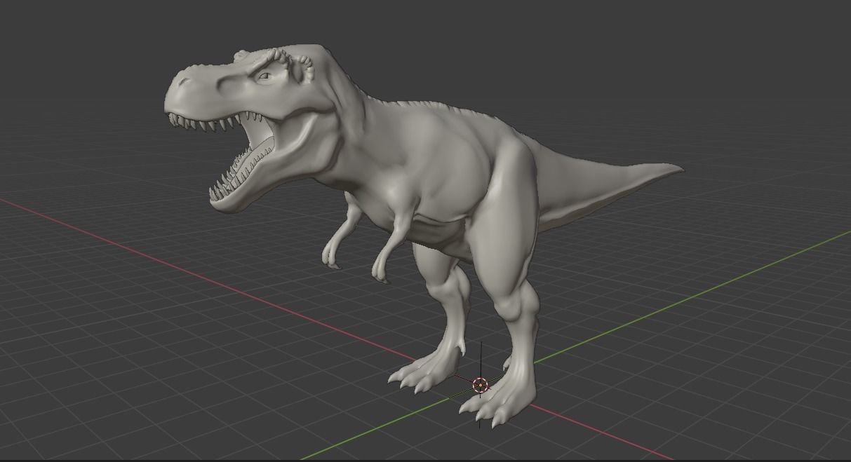 Tyrannosaurus Rex Animated and Rigged Low-poly 3D model_10
