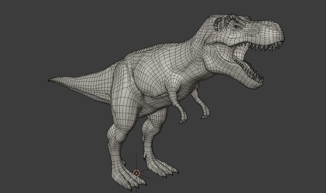 Tyrannosaurus Rex Animated and Rigged Low-poly 3D model_12