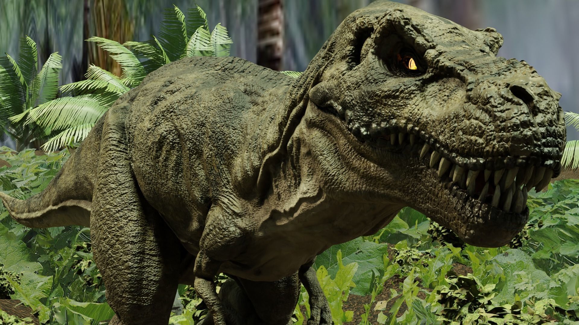 Tyrannosaurus Rex Animated and Rigged Low-poly 3D model_4