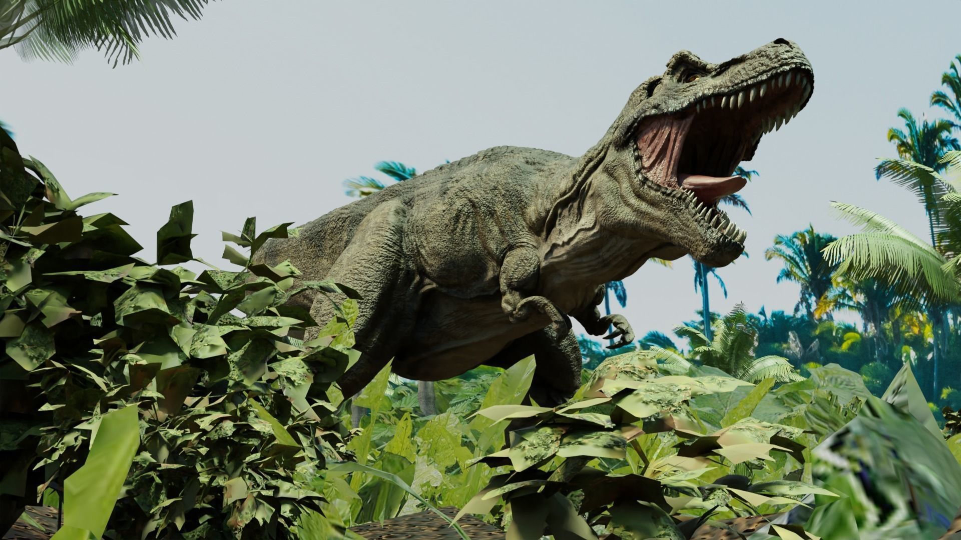 Tyrannosaurus Rex Animated and Rigged Low-poly 3D model_3