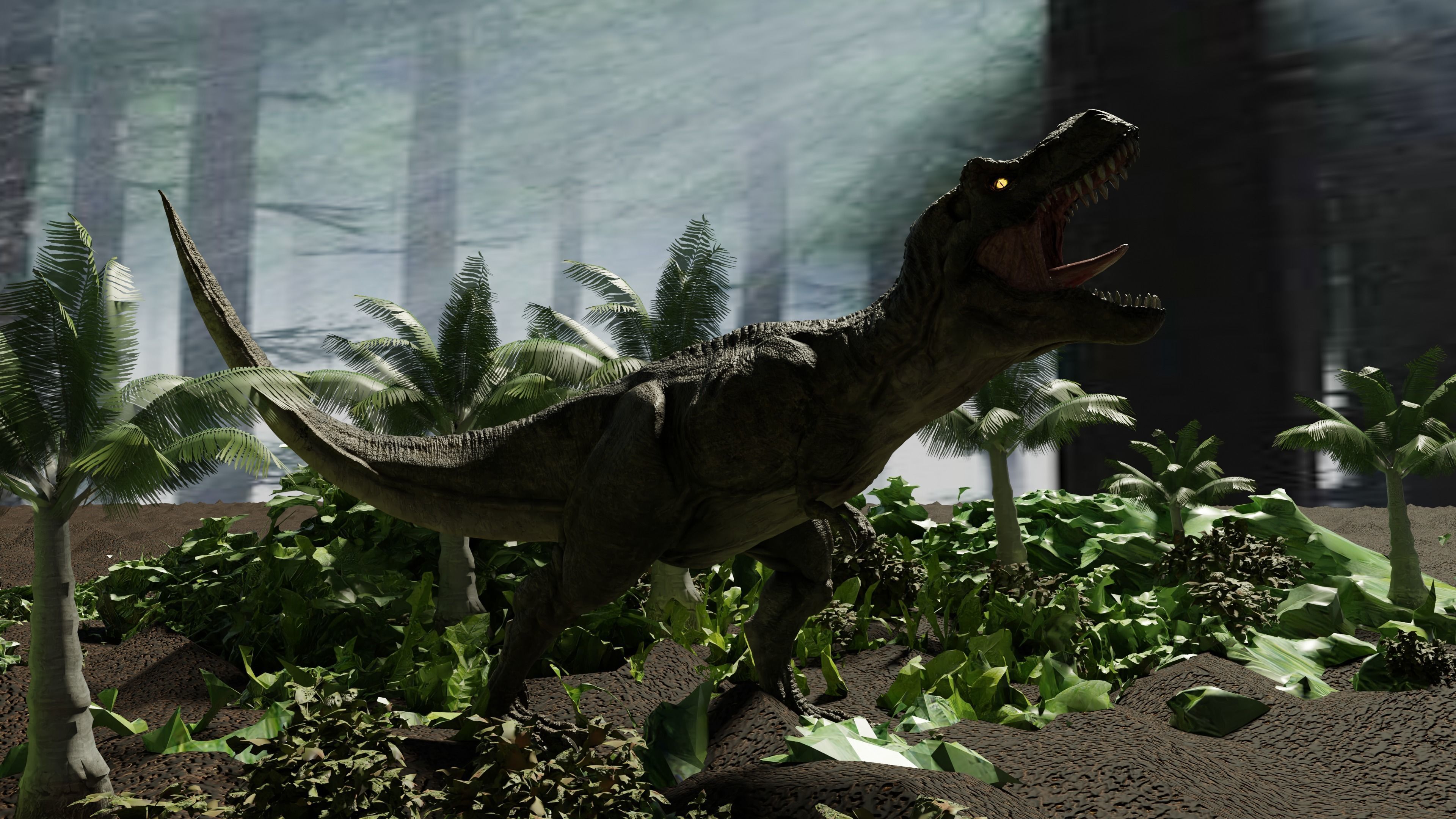 Tyrannosaurus Rex Animated and Rigged Low-poly 3D model_7