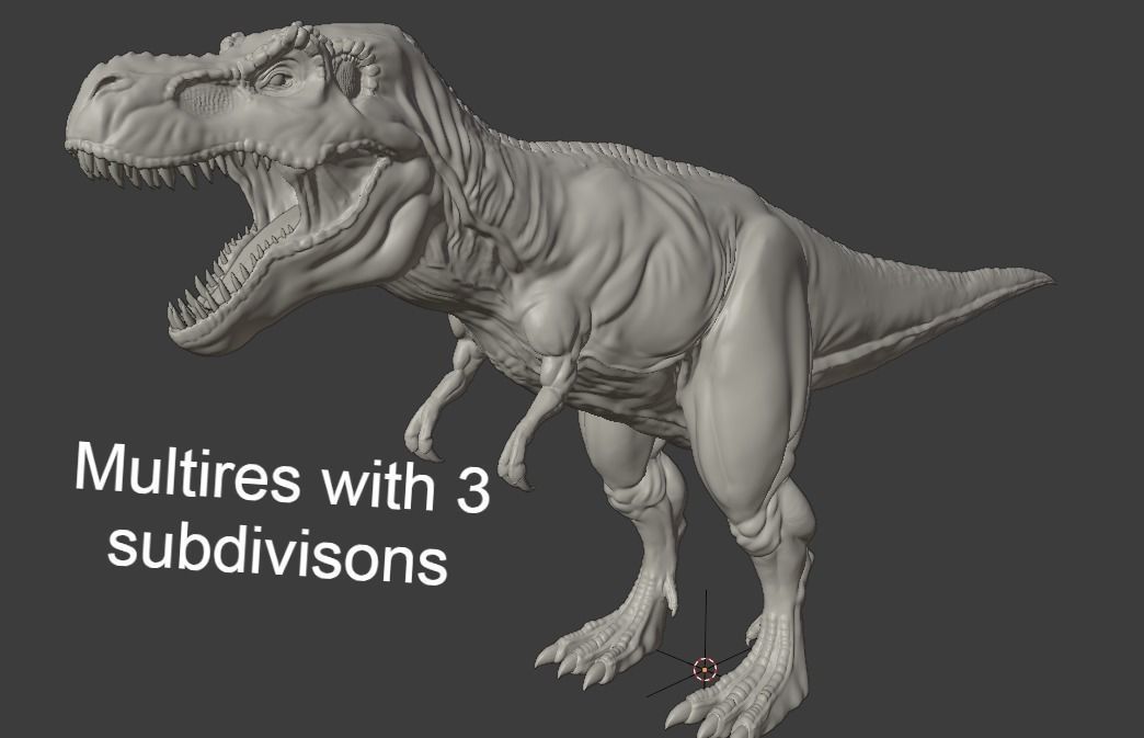 Tyrannosaurus Rex Animated and Rigged Low-poly 3D model_16