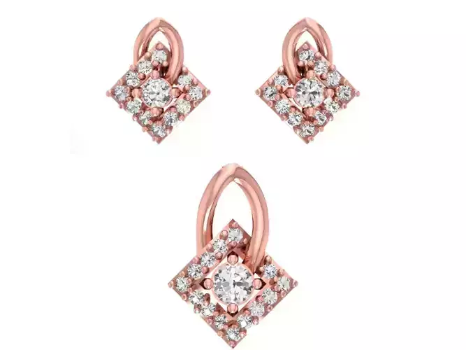 Pendant Earring Sets 3dm STL OBJ FBX Renders Details