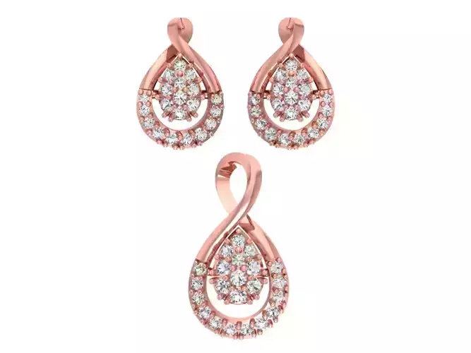 Pendant Earring Sets 3dm STL OBJ FBX Renders Details