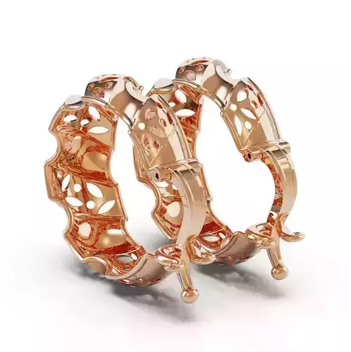 Earring  Gold Spiral 3D print model