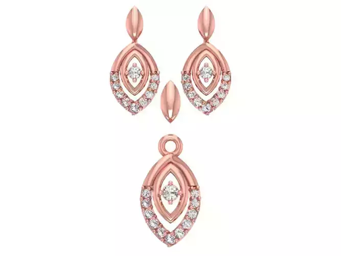 Pendant Earring Sets 3dm STL OBJ FBX Renders Details