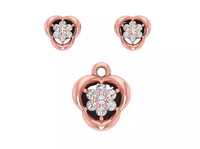 Pendant Earring Sets 3dm STL OBJ FBX Renders Details