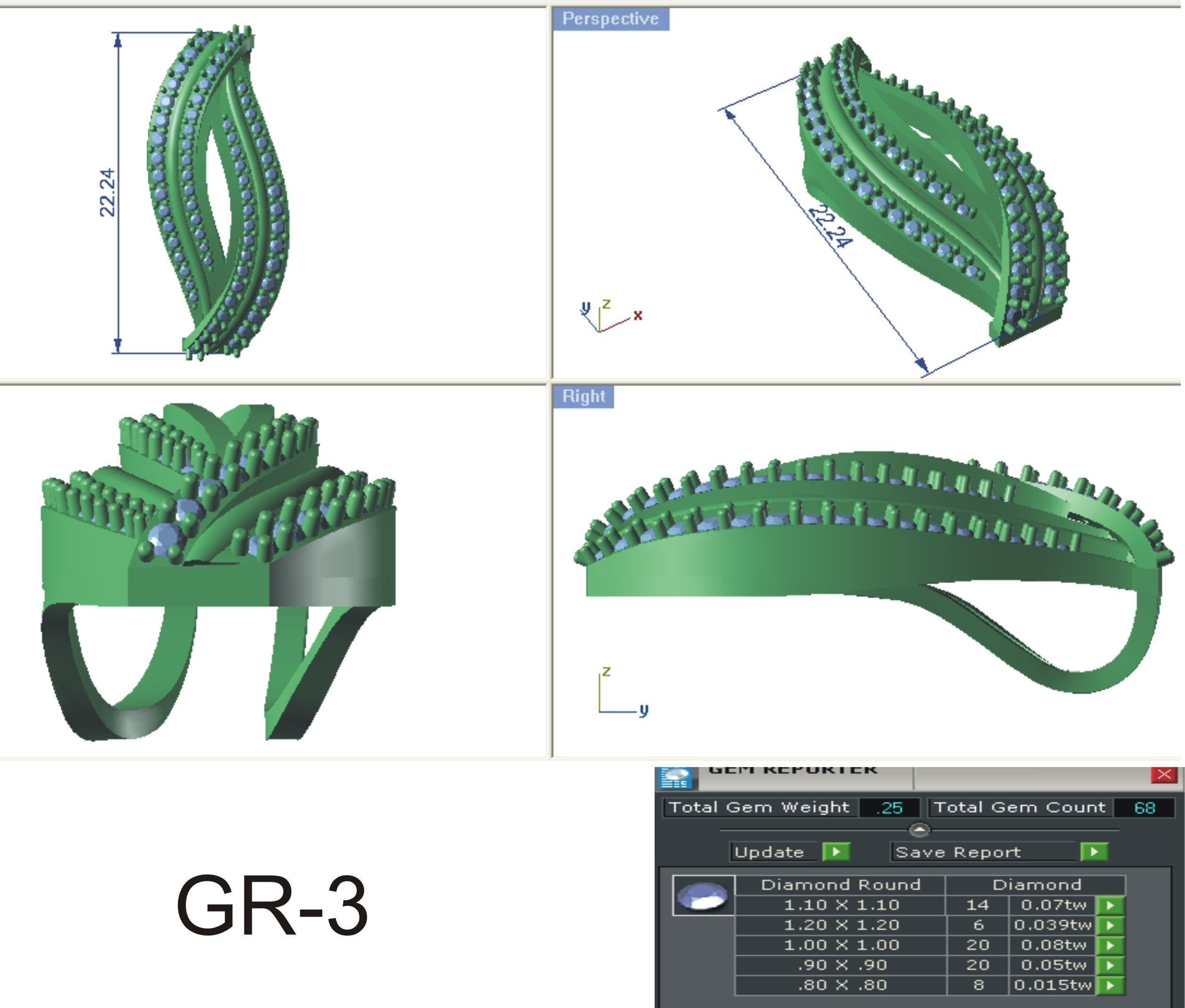 Pendant Earring Sets 3dm STL OBJ FBX Renders Details 3D print model_7