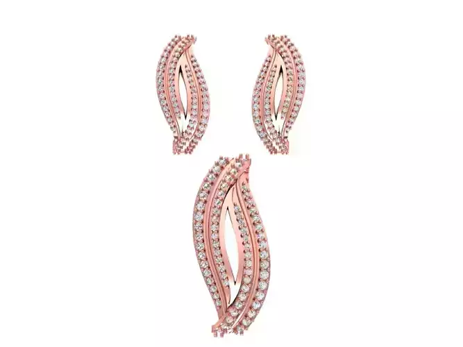 Pendant Earring Sets 3dm STL OBJ FBX Renders Details