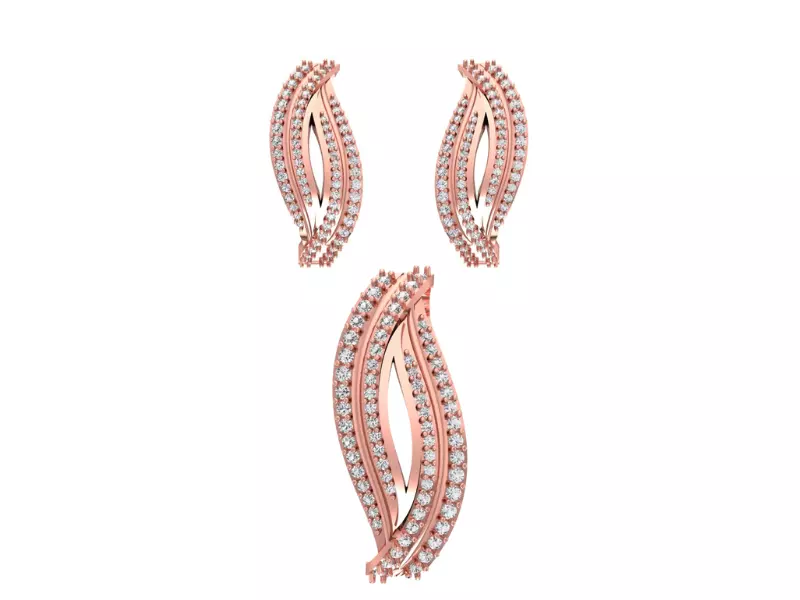 Pendant Earring Sets 3dm STL OBJ FBX Renders Details 3D print model_0