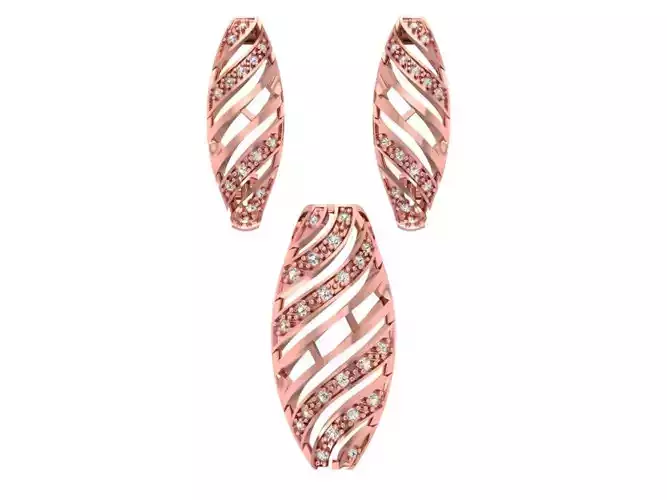 Pendant Earring Sets 3dm STL OBJ FBX Renders Details