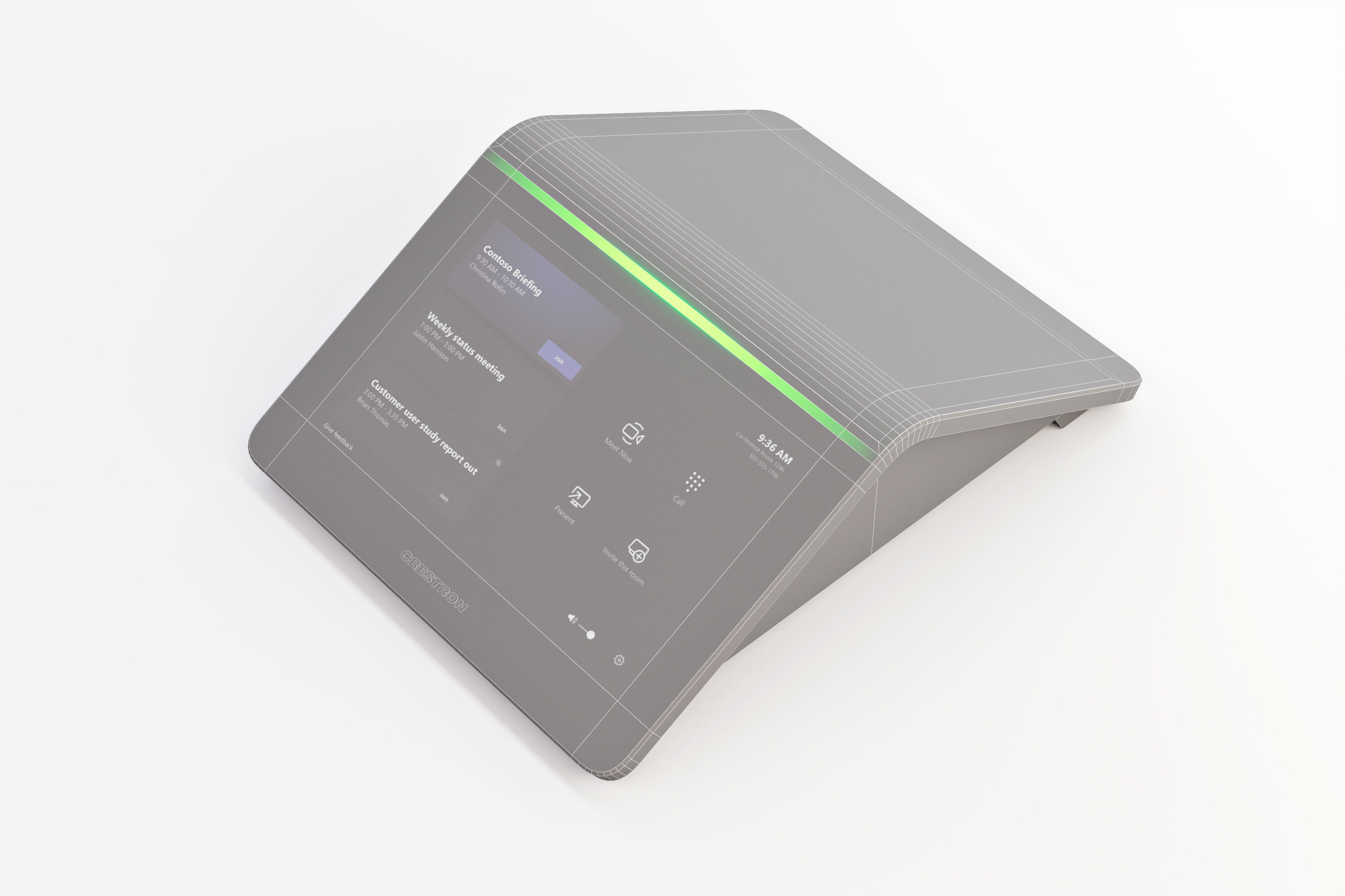 Tabletop Conferencing - Crestron Flex MM Low-poly 3D model_5