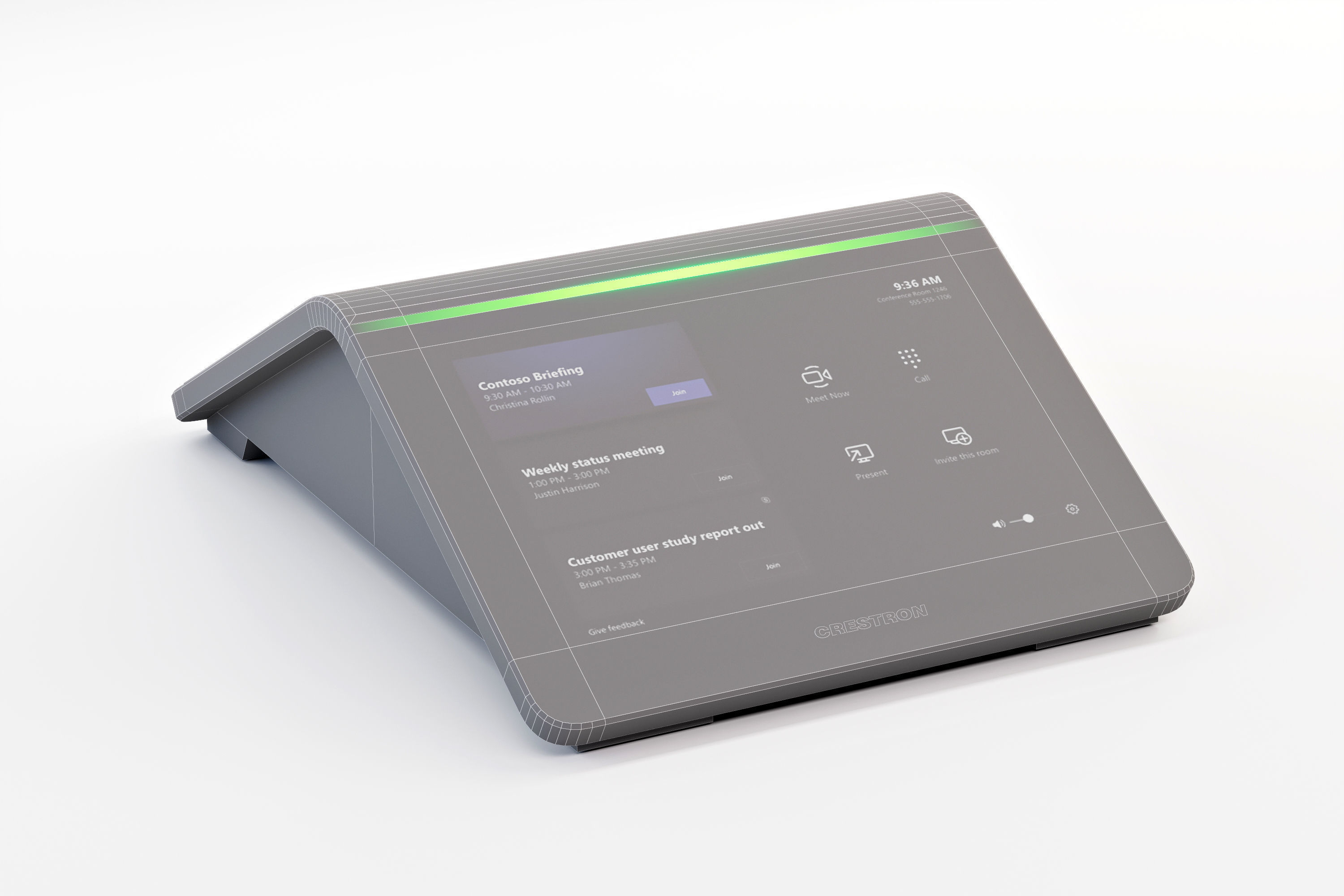 Tabletop Conferencing - Crestron Flex MM Low-poly 3D model_4