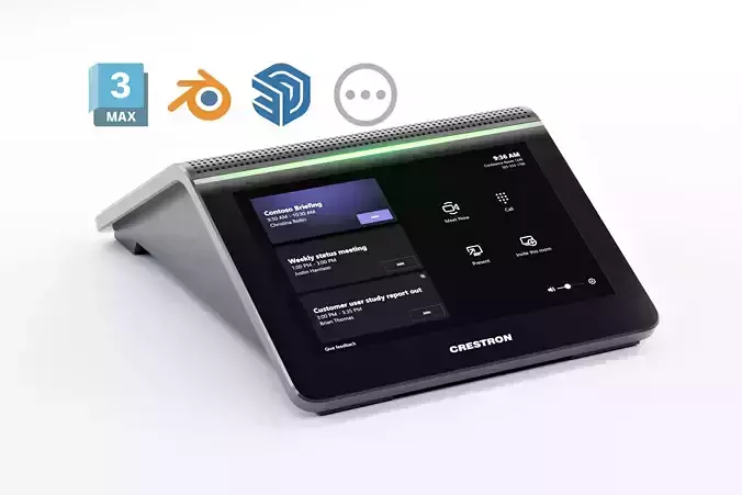 Tabletop Conferencing - Crestron Flex MM Low-poly 3D model